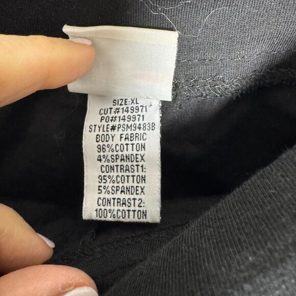 XCVI womens black wide leg pants crochet detail size XL Pull on Mind Set - Picture 9 of 10